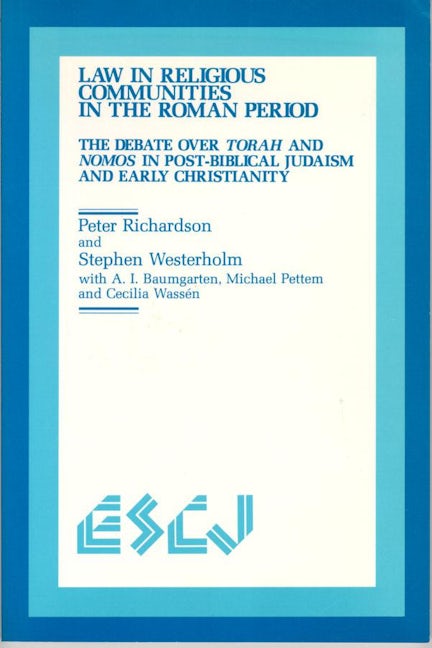 Book cover image for Law in Religious Communities in the Roman Period ISBN: 9780889202016